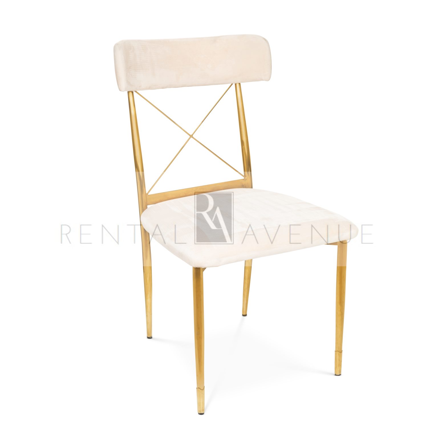 Contempo Chair Gold w/White Pad – The Rental Avenue