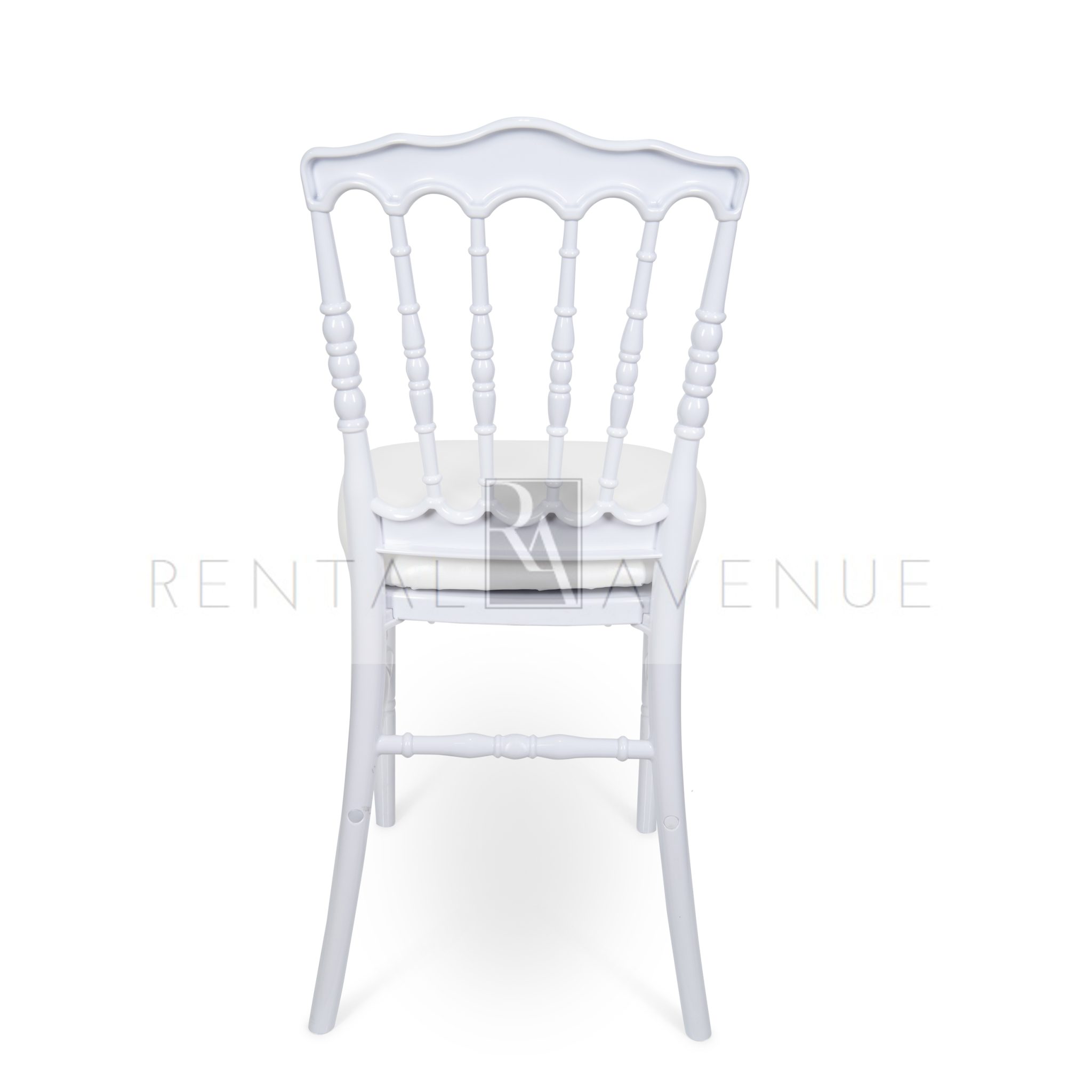 Napoleon Chair White w/White Pad – The Rental Avenue