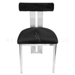 tori chair silver with black cushion