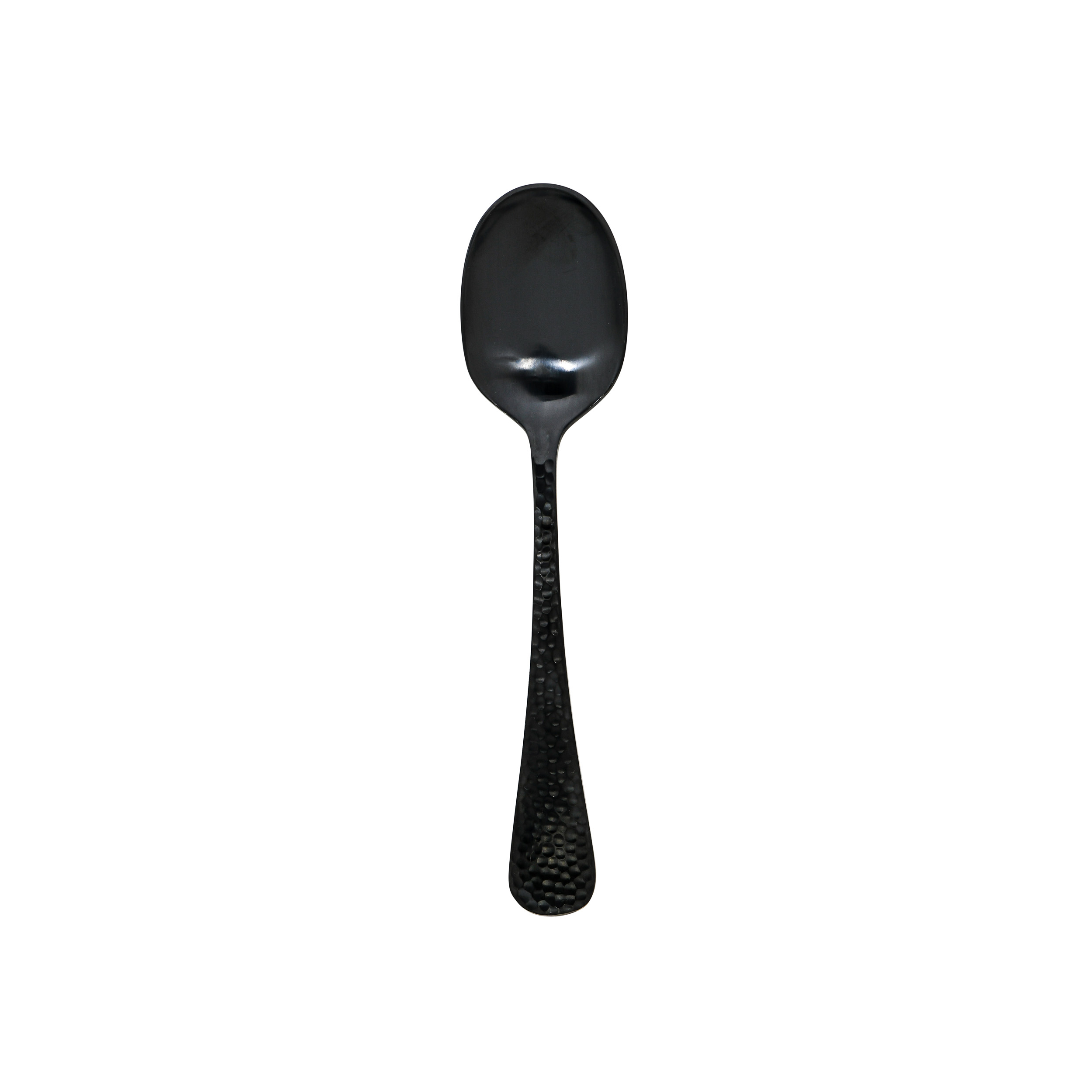 dinner spoon black hammered