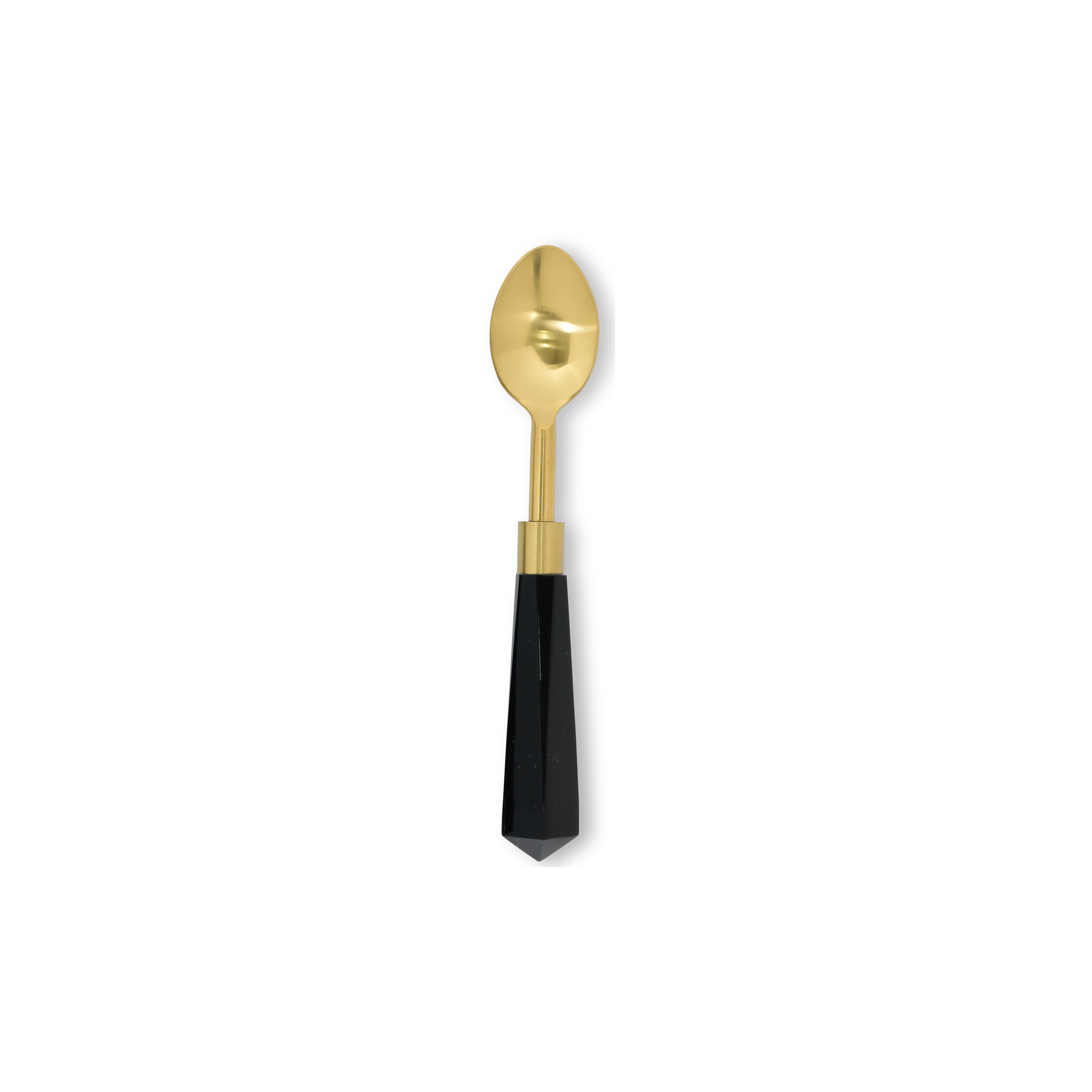 gemma dessert spoon gold with black handle