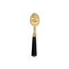 gemma dinner spoon with black handle and gold tip