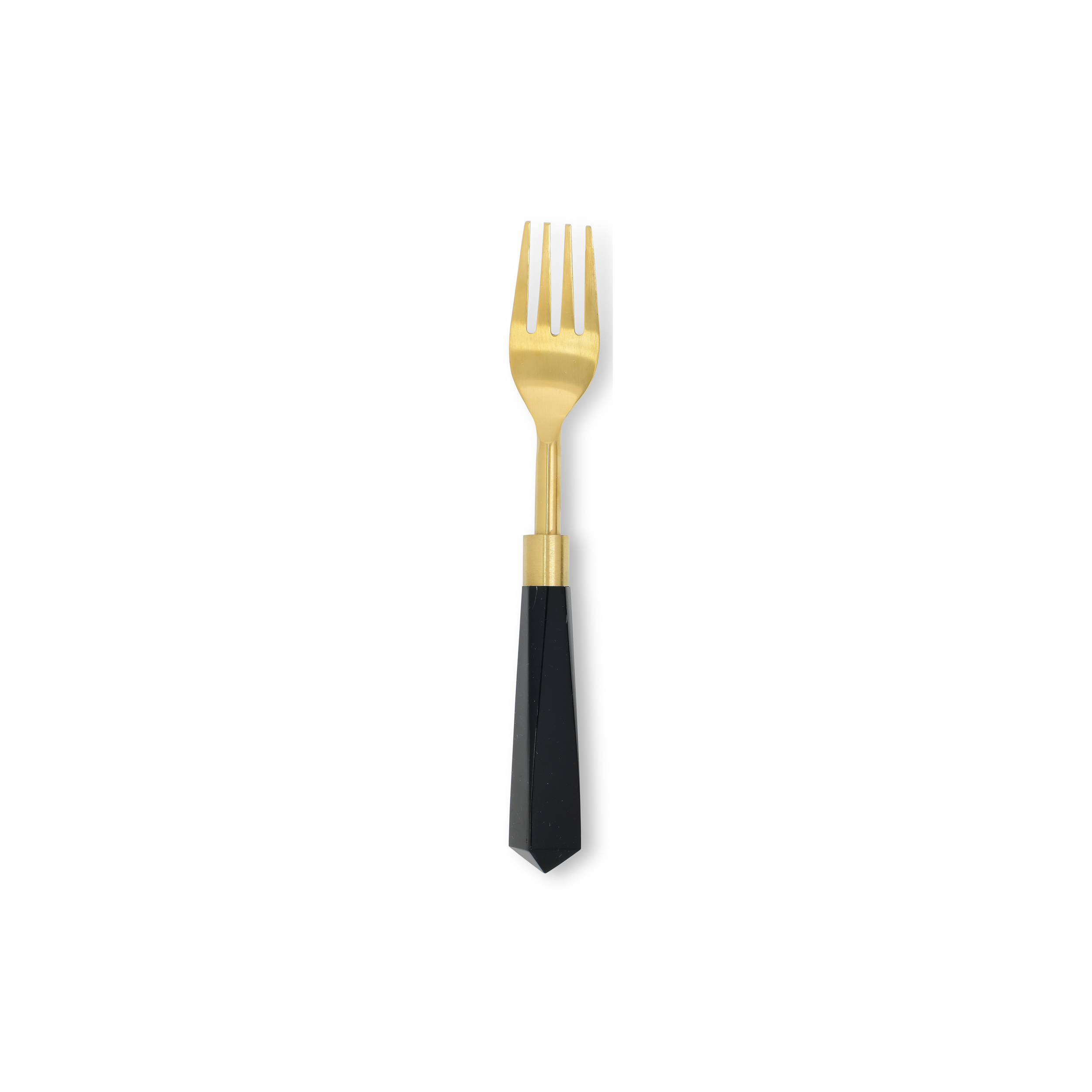 gemma salad fork with black handle