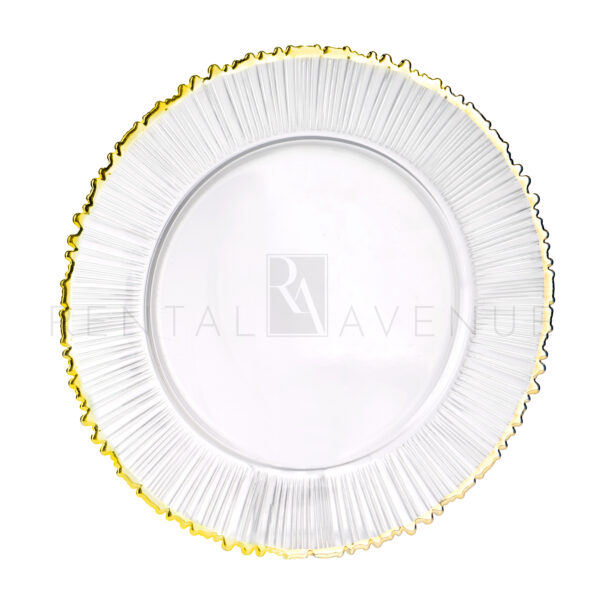 markle gold rim charger