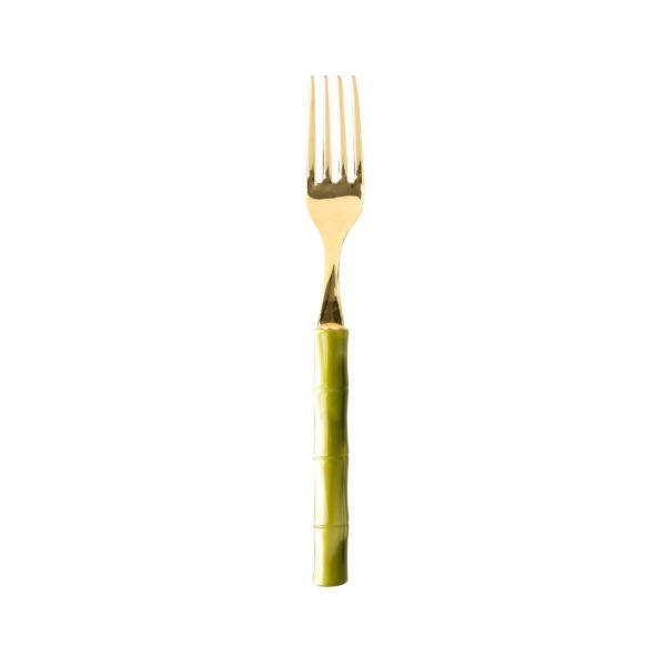salad fork bamboo green