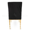 capri chair gold with black cushion