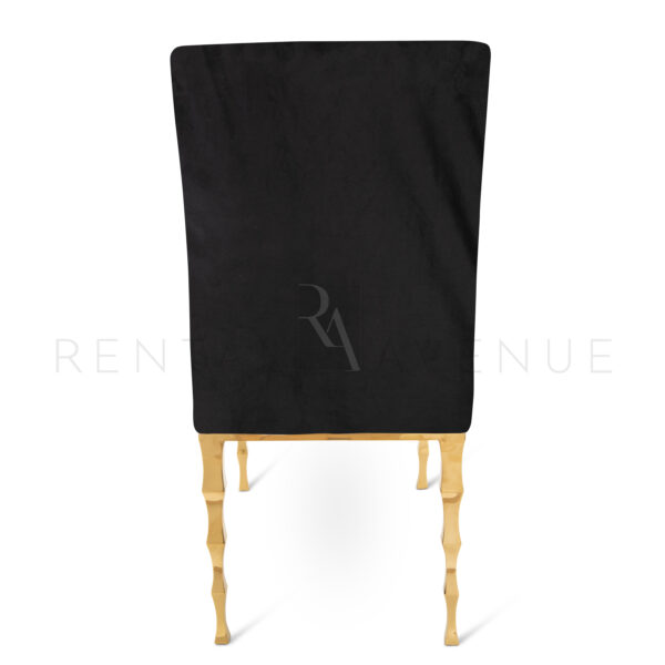capri chair gold with black cushion